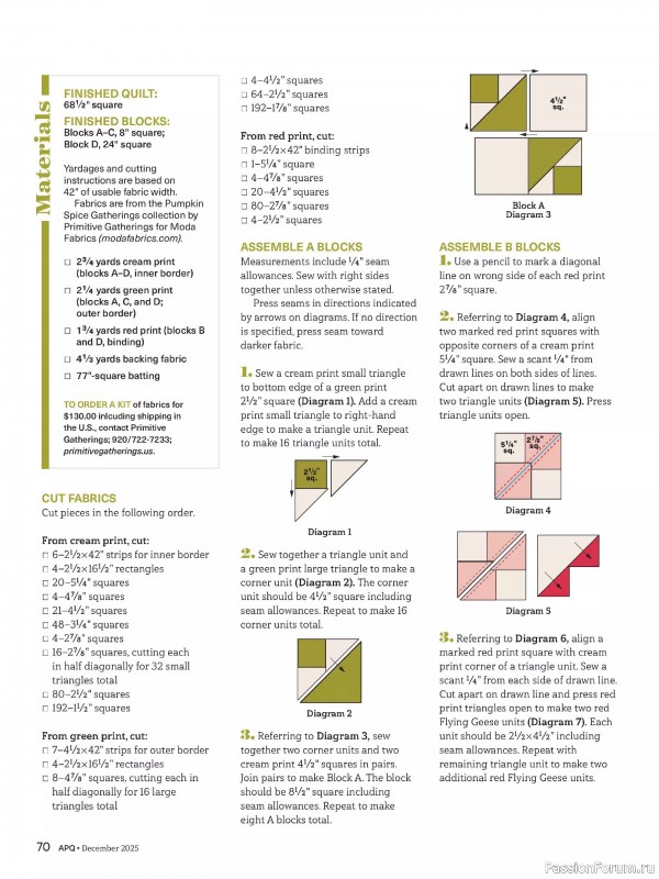 Коллекция проектов для рукодельниц в журнале «American Patchwork & Quilting №197 2025»