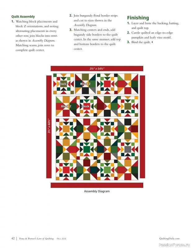 Коллекция проектов для рукодельниц в журнале &laquo;Love of Quilting - Fall 20266&raquo;