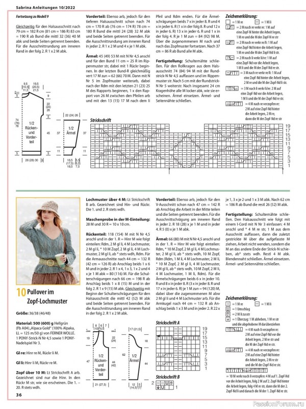 Вязаные модели в журнале «Sabrina №10 2022»