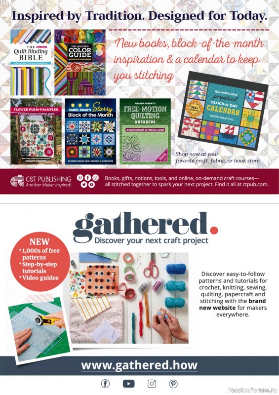 Коллекция проектов для рукодельниц в журнале «Todays Quilter №131 2025»