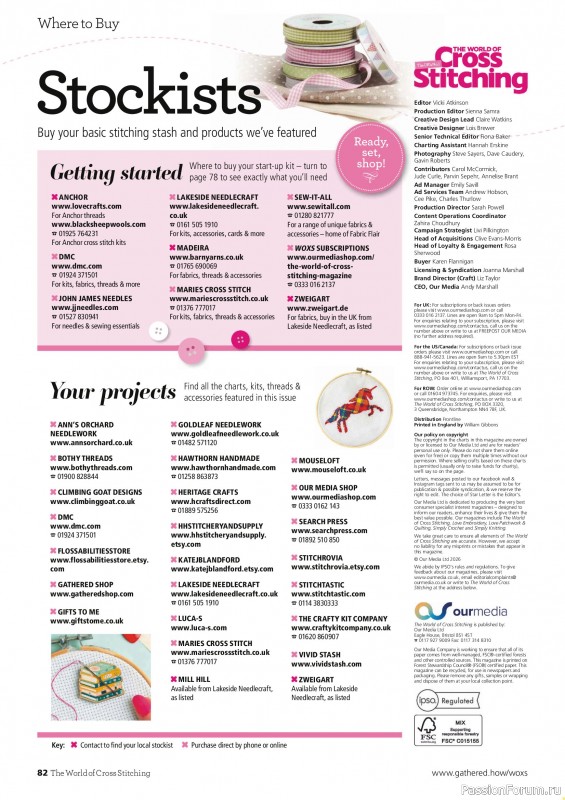 Коллекция вышивки в журнале «The World of Cross Stitching №367 2025»
