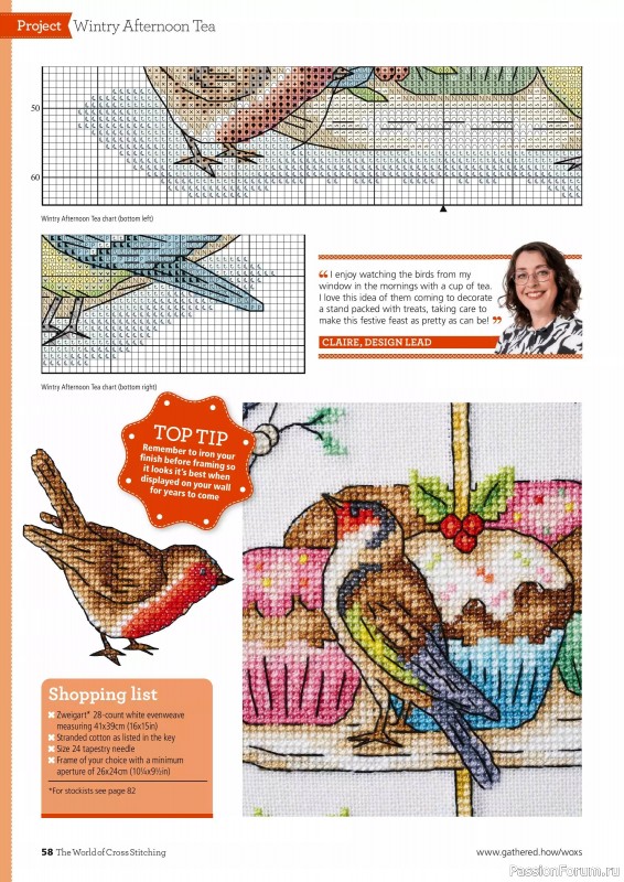 Коллекция вышивки в журнале «The World of Cross Stitching №364 2025»
