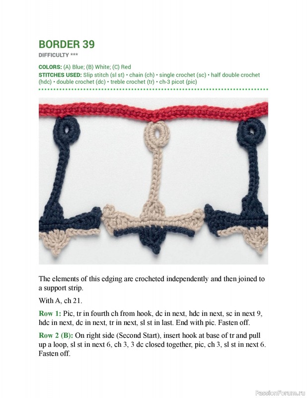 Вязаные проекты в книге &laquo;150 Crochet Borders&raquo;. Часть 1