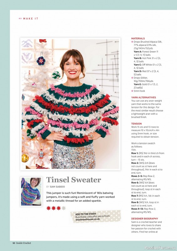 Вязаные проекты крючком в журнале «Inside Crochet №184 2025»