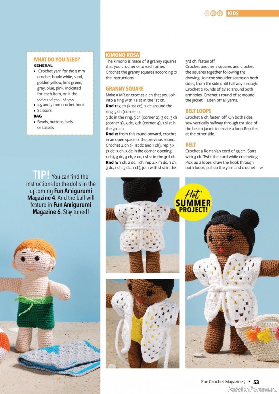 Вязаные проекты крючком в журнале «Fun Crochet №5 2022»