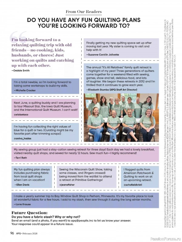 Коллекция проектов для рукодельниц в журнале «American Patchwork & Quilting №198 2025»