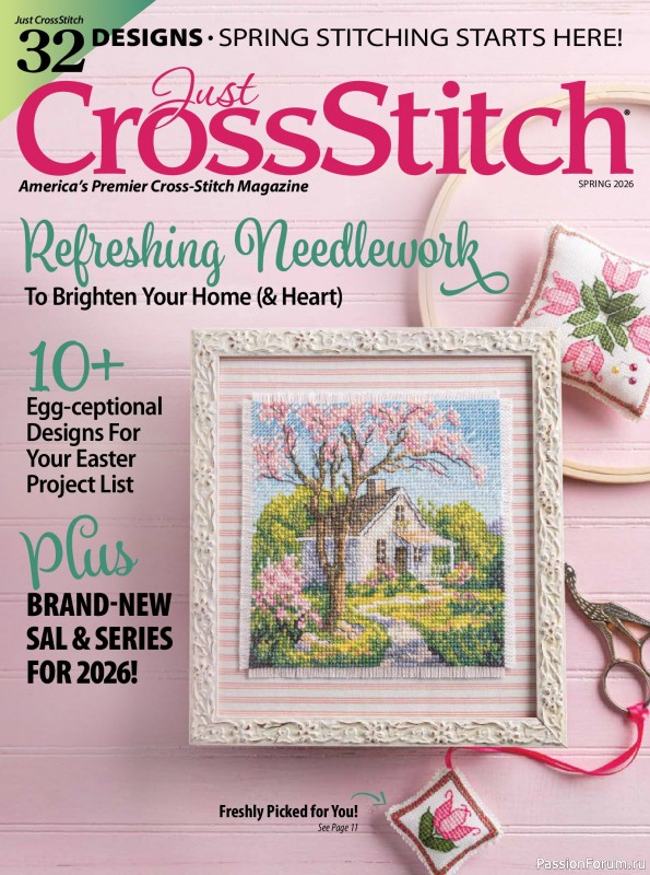 Коллекция вышивки в журнале &laquo;Just CrossStitch - Spring 2026&raquo;