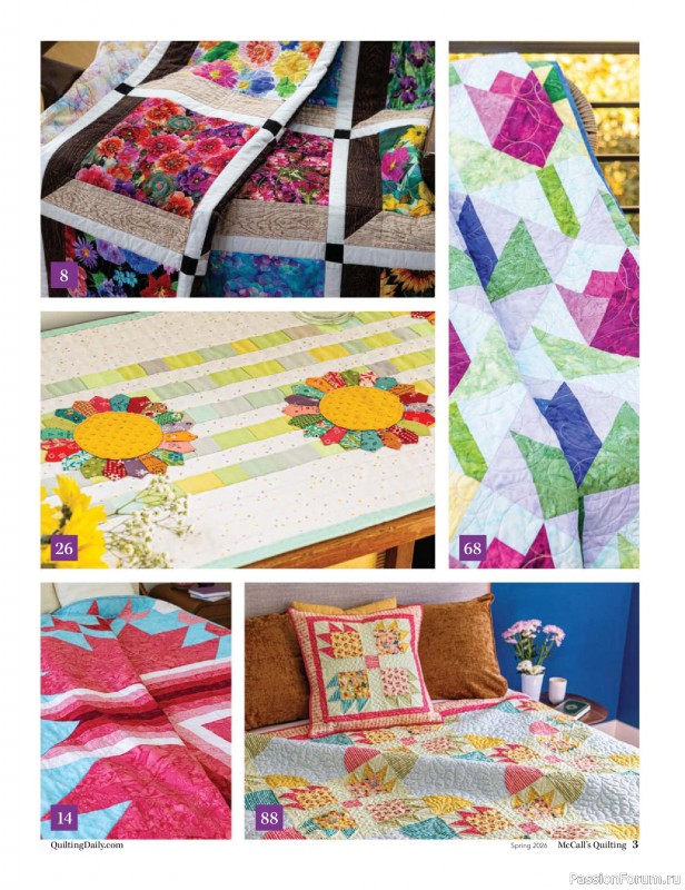 Коллекция проектов для рукодельниц в журнале «McCalls Quilting - Spring 2026»