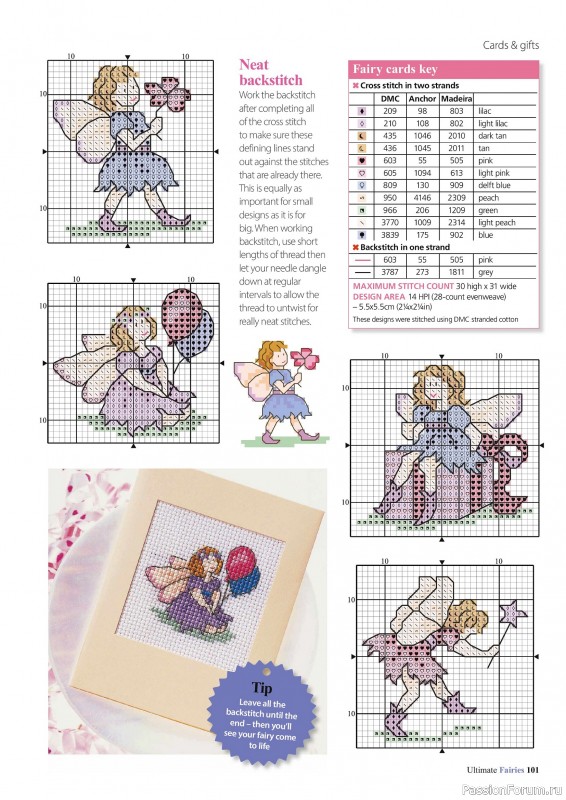 Коллекция вышивки в журнале «Ultimate CrossStitch Faries - November 2025»