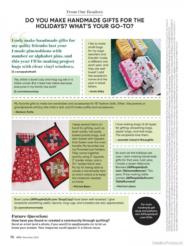 Коллекция проектов для рукодельниц в журнале «American Patchwork & Quilting №197 2025»