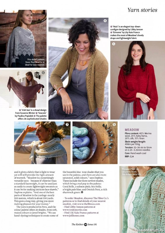 Вязаные проекты спицами в журнале «The Knitter №191 2023»