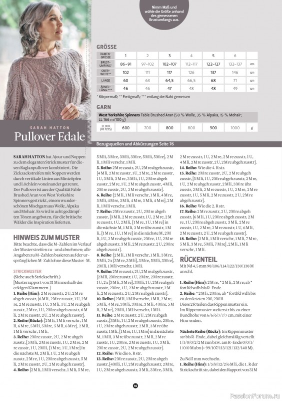 Вязаные проекты спицами в журнале «The Knitter №84 2026 Germany»