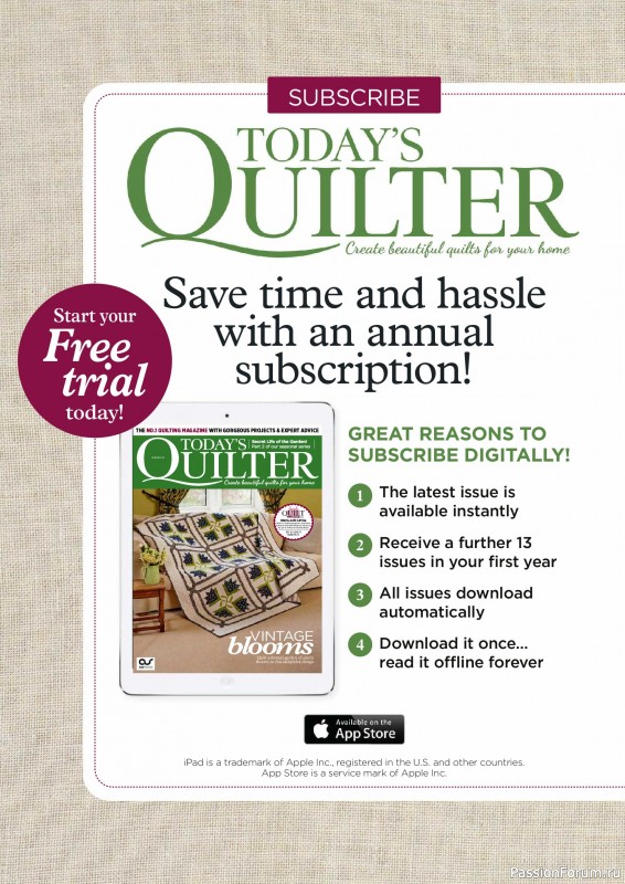 Коллекция проектов для рукодельниц в журнале &laquo;Todays Quilter №141 2026&raquo;