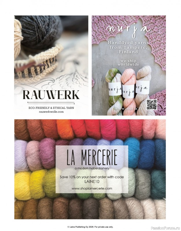 Вязаные проекты в журнале &laquo;Laine Magazine - Anniversary Issue 2026&raquo;. Часть 2