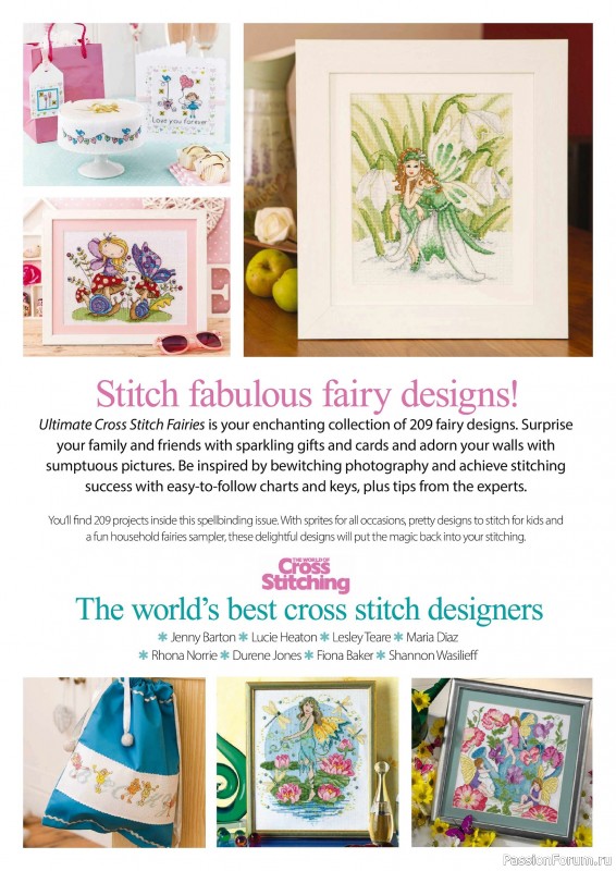 Коллекция вышивки в журнале «Ultimate CrossStitch Faries - November 2025»