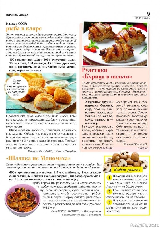 Коллекция кулинарных рецептов в журнале «Наша кухня №1 2025» Коллекция кулинарных рецептов в журнале «Наша кухня №1 2025»