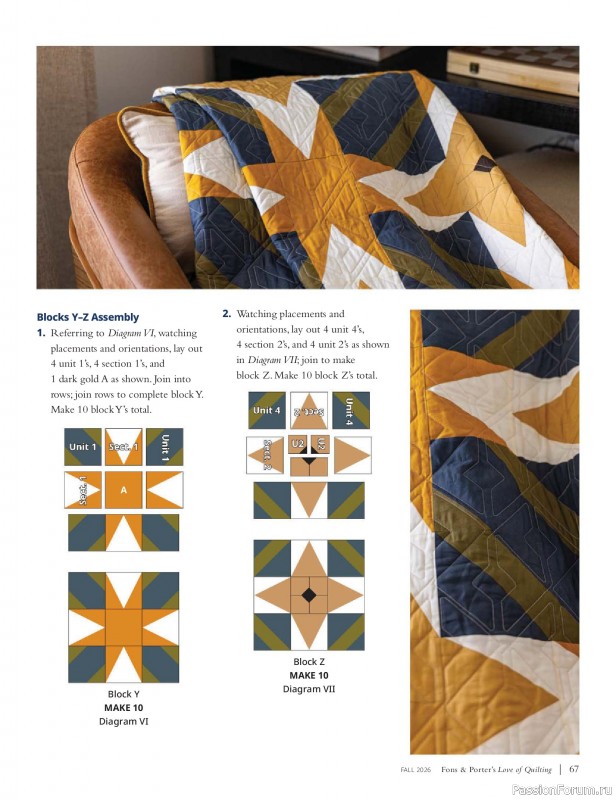 Коллекция проектов для рукодельниц в журнале &laquo;Love of Quilting - Fall 20266&raquo;