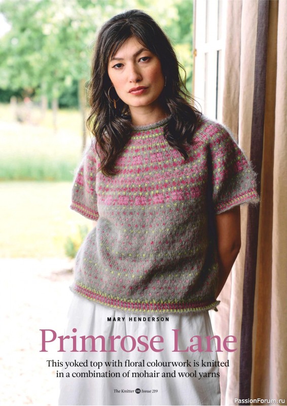 Вязаные проекты спицами в журнале «The Knitter №219 2025»