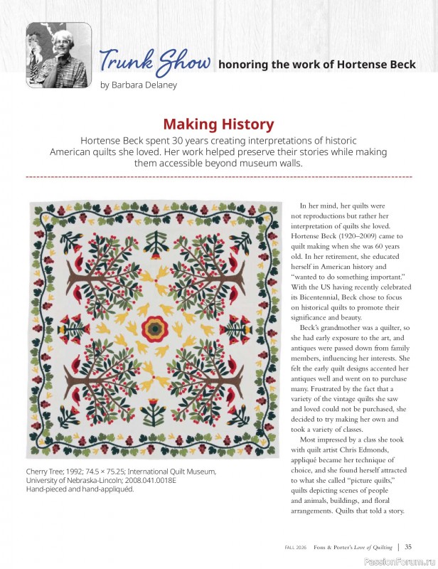 Коллекция проектов для рукодельниц в журнале &laquo;Love of Quilting - Fall 20266&raquo;