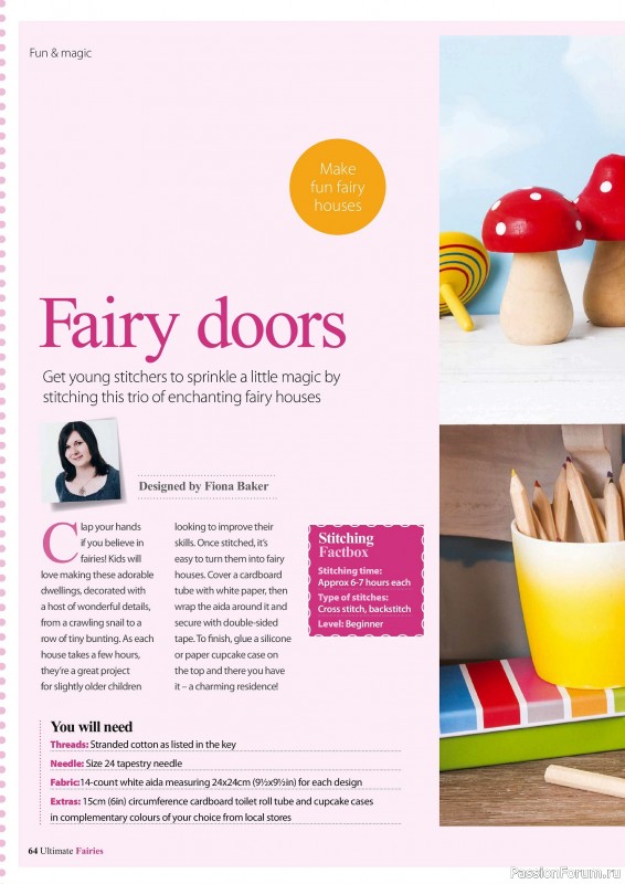 Коллекция вышивки в журнале «Ultimate CrossStitch Faries - November 2025»