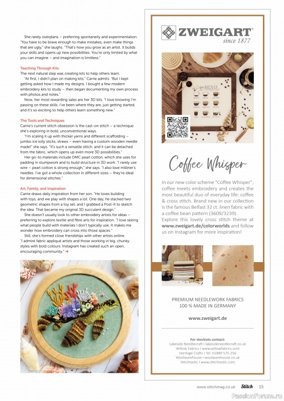 Коллекция проектов для рукодельниц в журнале «Stitch Magazine №157 2025»