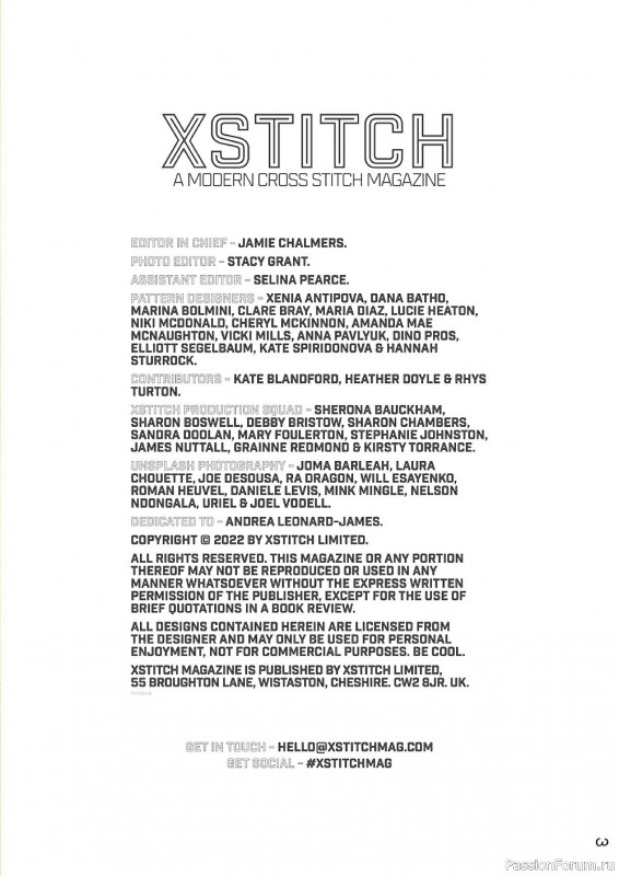 Коллекция вышивки в журнале «XStitch Magazine №21 2022»