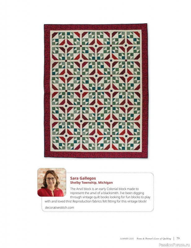 Коллекция проектов для рукодельниц в журнале «Fons & Porter’s Love Of Quilting - Summer 2025»