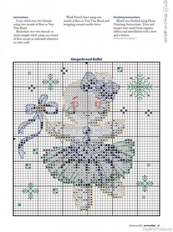 Коллекция вышивки в журнале «Just CrossStitch - Christmas 2025»
