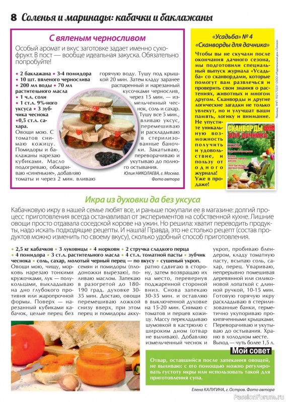 Коллекция кулинарных рецептов в журнале «Сваты. Заготовки №10 2024» Коллекция кулинарных рецептов в журнале «Сваты. Заготовки №10 2024»