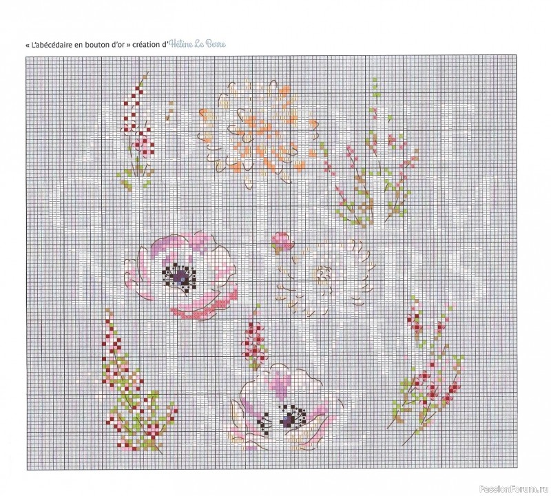 Коллекция вышивки в книге «Reves de fleurs - 2026»