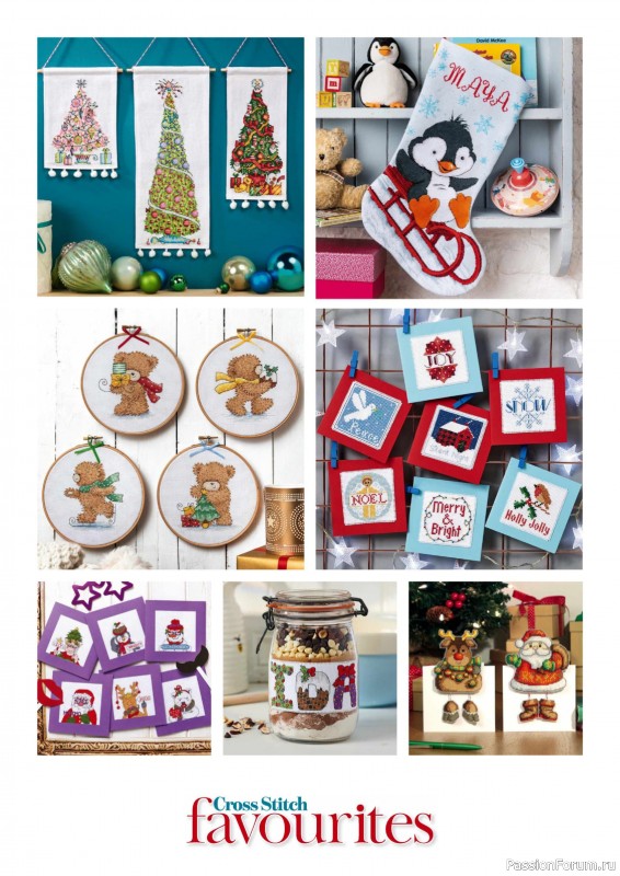 Коллекция вышивки в журнале «Cross Stitch Favourites - Christmas 2023»