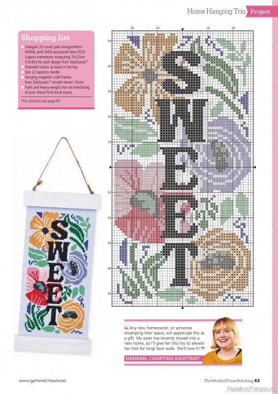 Коллекция вышивки в журнале «The World of Cross Stitching №367 2025»