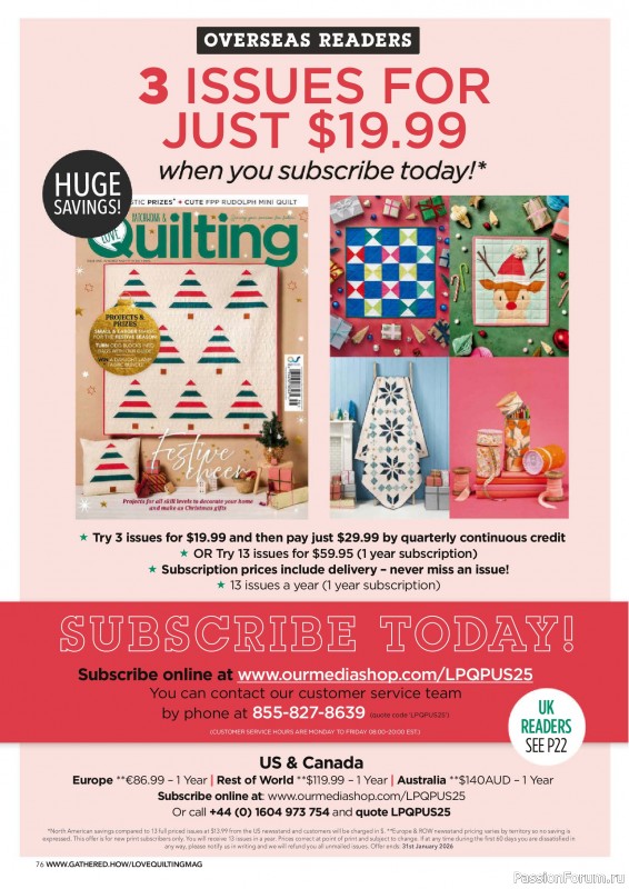 Коллекция проектов для рукодельниц в журнале «Love Patchwork & Quilting №157 2025»