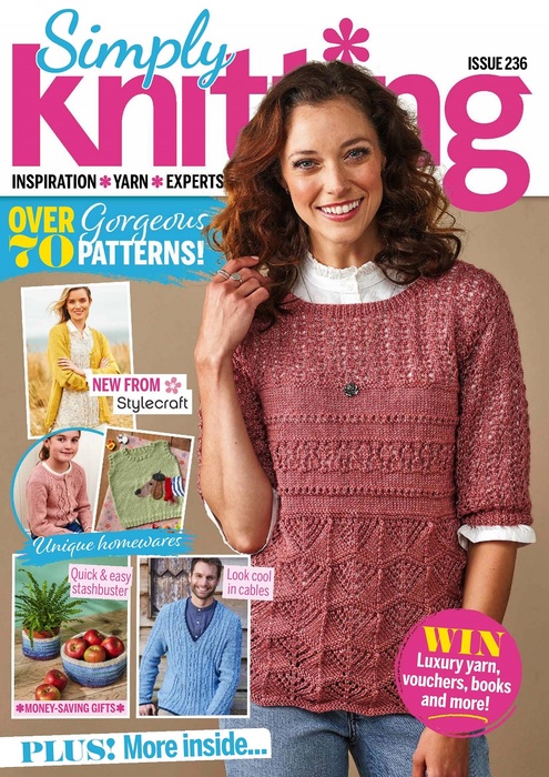 Вязаные проекты спицами в журнале &laquo;Simply Knitting №237 2023&raquo;