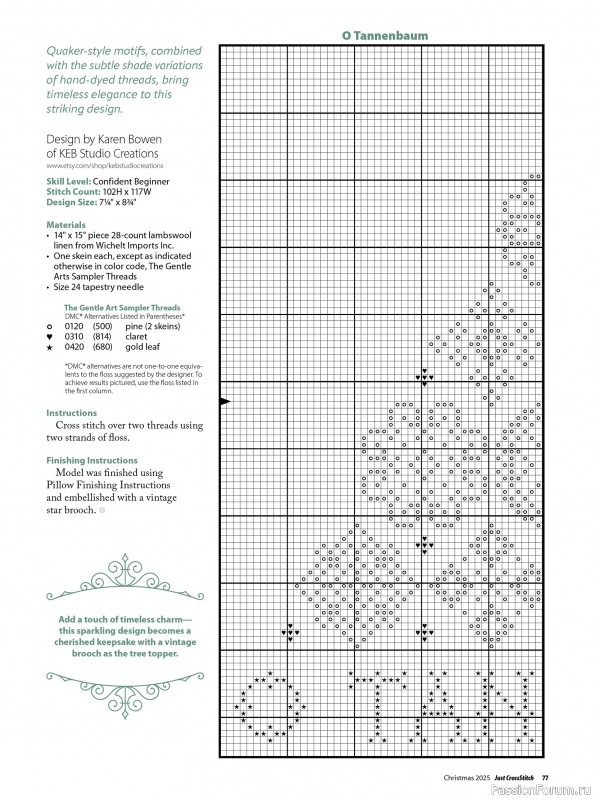 Коллекция вышивки в журнале «Just CrossStitch - Christmas 2025»