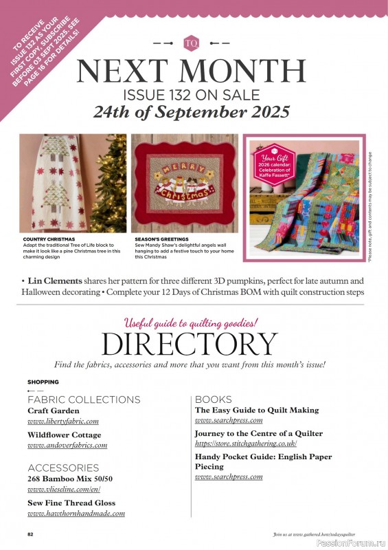 Коллекция проектов для рукодельниц в журнале «Todays Quilter №131 2025»