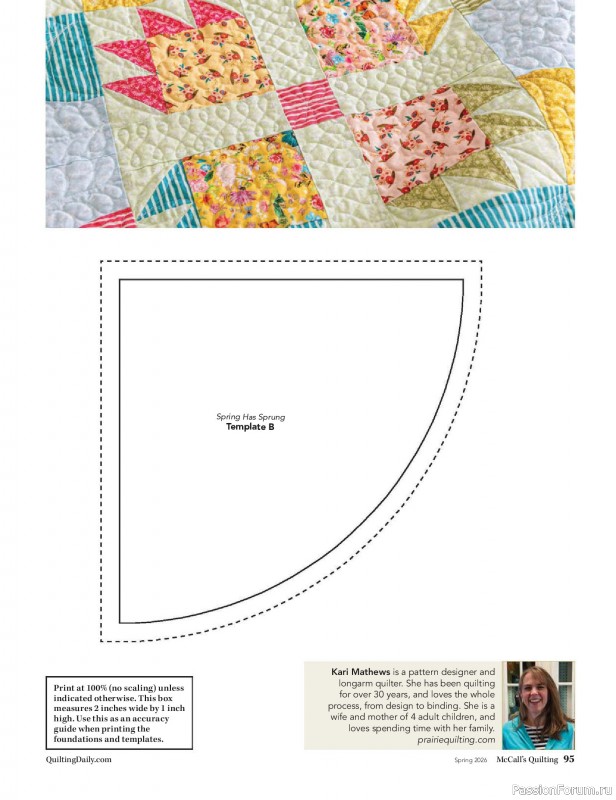 Коллекция проектов для рукодельниц в журнале «McCalls Quilting - Spring 2026»