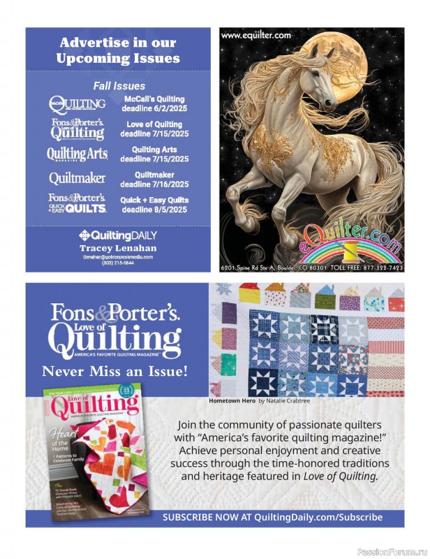 Коллекция проектов для рукодельниц в журнале «Fons & Porter’s Love Of Quilting - Summer 2025»