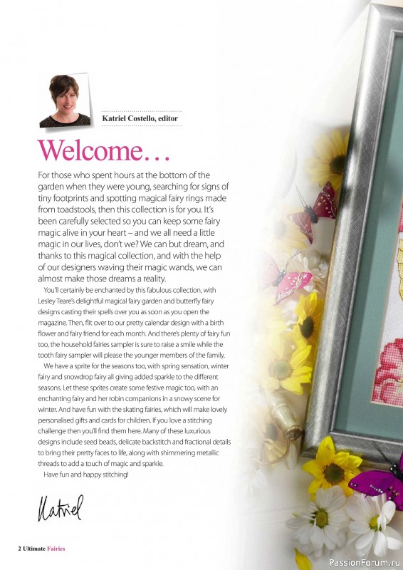 Коллекция вышивки в журнале «Ultimate CrossStitch Faries - November 2025»