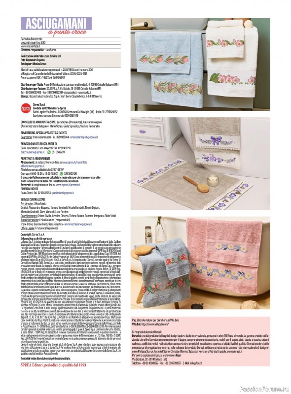 Коллекция вышивки в журнале &laquo;Mani di Fata - A Punto Croce - Marzo 2026&raquo;