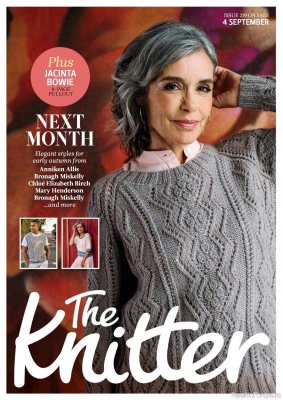 Вязаные проекты спицами в журнале «The Knitter №218 2025»