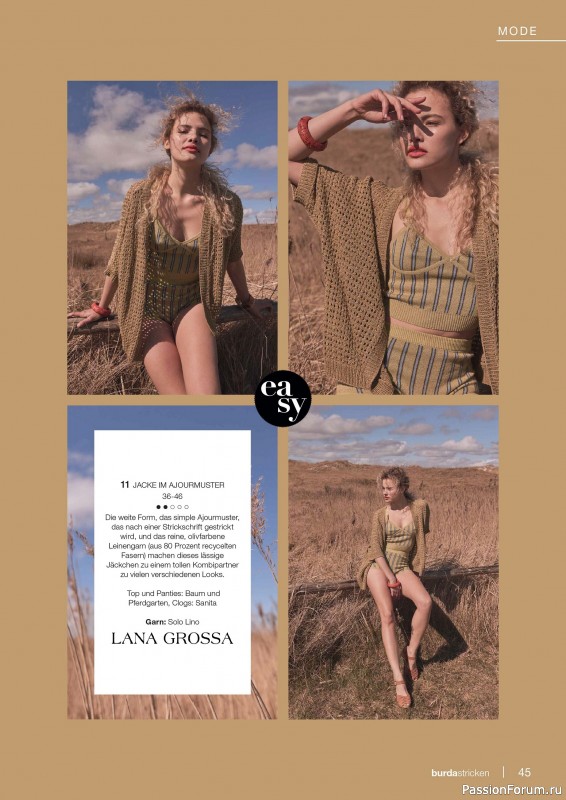 Вязаные модели в журнале «Burda Stricken №3 2025»