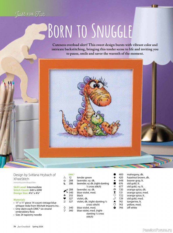 Коллекция вышивки в журнале &laquo;Just CrossStitch - Spring 2026&raquo;