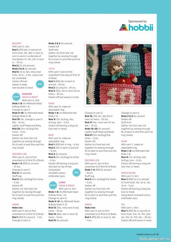 Вязаные проекты крючком в журнале «Inside Crochet №184 2025»