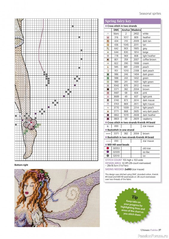 Коллекция вышивки в журнале «Ultimate CrossStitch Faries - November 2025»
