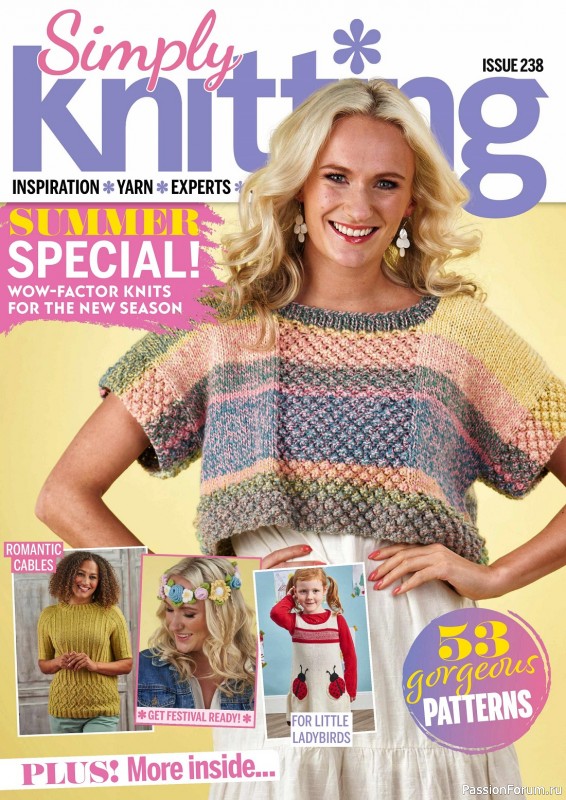 Вязаные проекты крючком в журнале «Simply Knitting №238 2023»