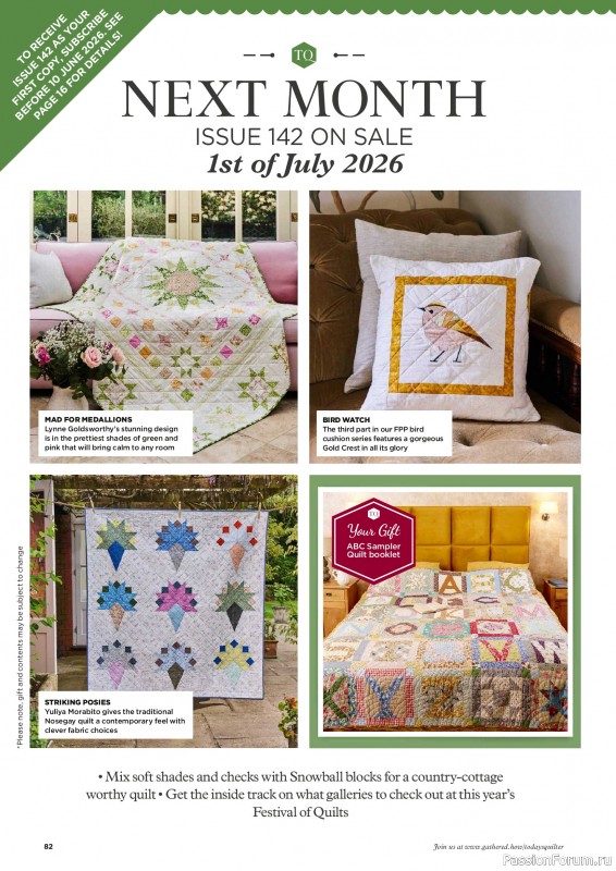 Коллекция проектов для рукодельниц в журнале &laquo;Todays Quilter №141 2026&raquo;
