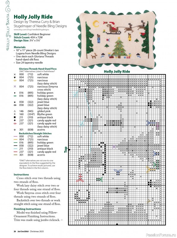 Коллекция вышивки в журнале «Just CrossStitch - Christmas 2025»