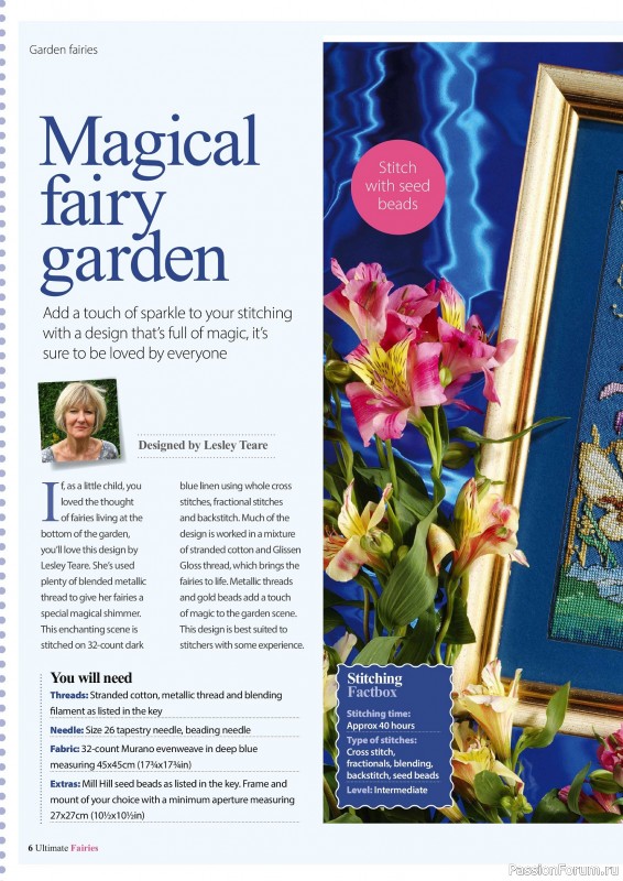 Коллекция вышивки в журнале «Ultimate CrossStitch Faries - November 2025»