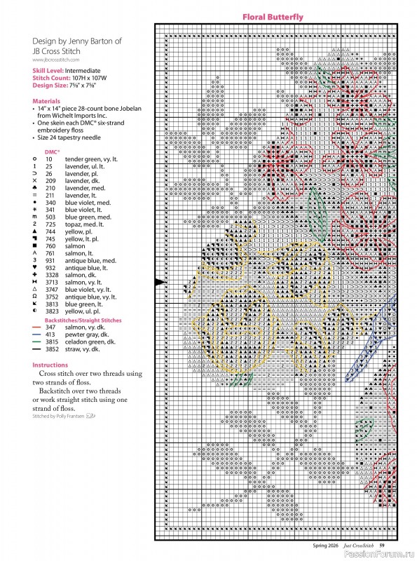 Коллекция вышивки в журнале &laquo;Just CrossStitch - Spring 2026&raquo;